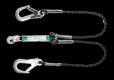 Longe double À  absorbeur corde tressée PIRUS 1,3 m