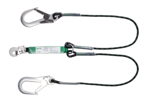 Longe double À  absorbeur corde tressée PIRUS 1,3 m