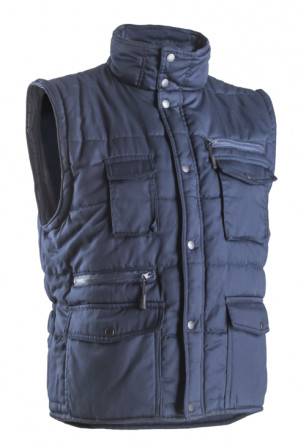 Blouson POLENA SLEEVE coton/polyes bleu, L