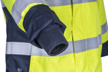 NOTT Parka de pluie FR Jaune HV Navy taille 00M