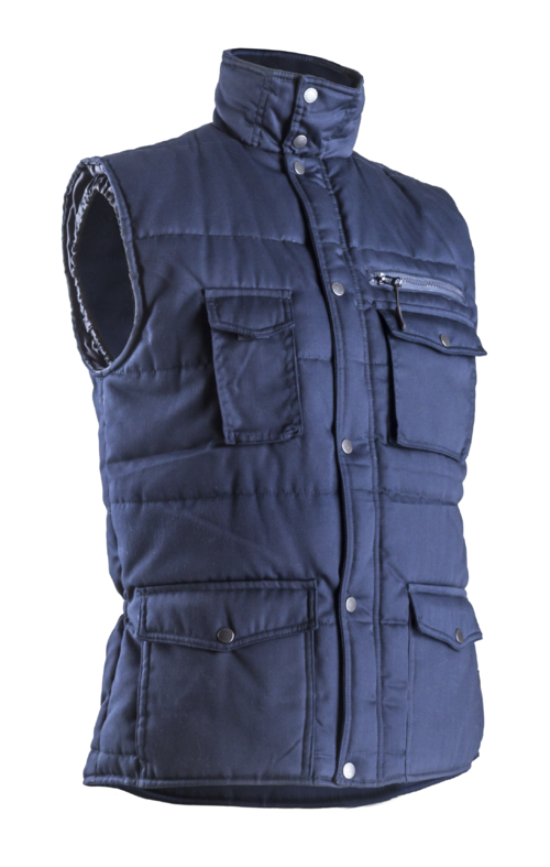 Gilet POLENA bleu marine, coton/polyester, S