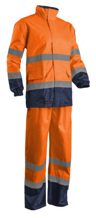 HI WAY Rainsuit hi-viz orange/marine, M classe 3