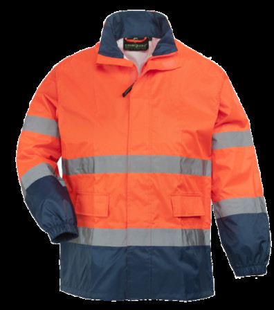 HI WAY Rainsuit hi-viz orange/marine, M classe 3