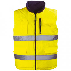 HI WAY gilet  réversible jaune/gris,,XL classe 2