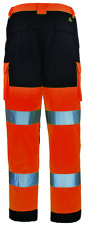 PATROL Pantalon hi-viz orange/marin. 3M XXXL classe 2