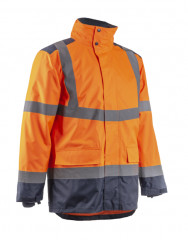 KAZAN Parka de pluie Orange HV Marine taille 00L
