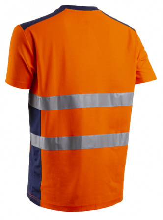 NEKKI T-shirt Manches courtes Orange HV Marine taille 00L