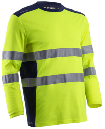 RIKKA T-shirt Manches longues Jaune HV Marine taille 00M