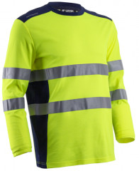 RIKKA T-shirt Manches longues Jaune HV Marine taille 00L