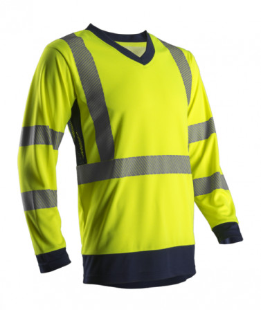 SUNA T-shirt hi-viz jaune/marine polyester, M classe 3