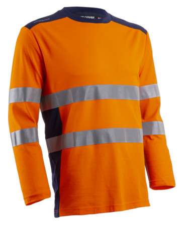 RIKKA T-shirt Manches longues Orange HV Marine taille 00L