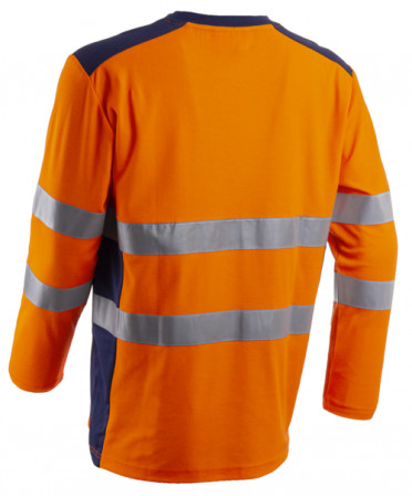 RIKKA T-shirt Manches longues Orange HV Marine taille 00L