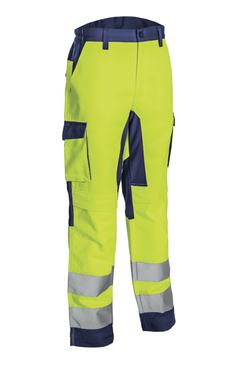 HIBANA Pantalon Jaune HV Marine taille 00M