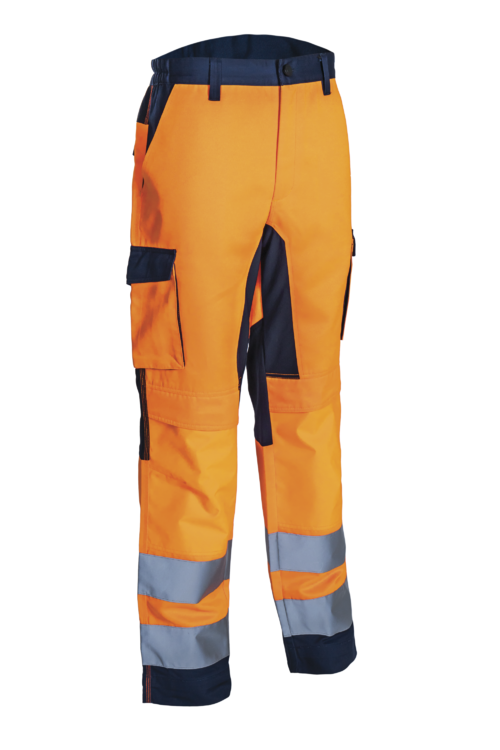 HIBANA Pantalon Orange HV Marine taille S