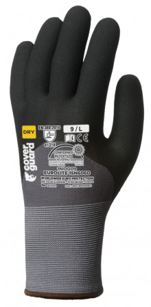Gants EUROLITE 15N606D end.nit. paume+3/4 dos+picots T7