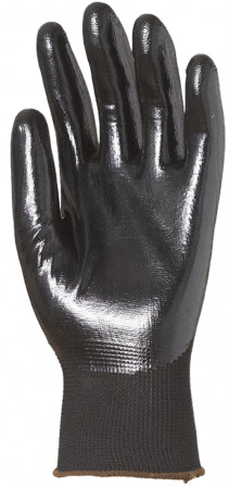 Gants EUROLITE 1NIAB J15 PE noir end. 3/4 nitrile noir T10