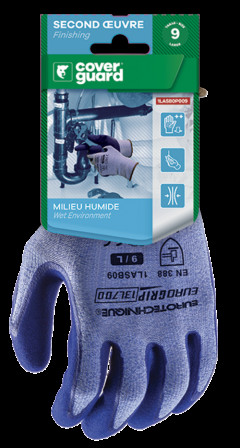 Gants EUROLITE 13L700 J13 PE bleu dble end.lat.bleu  T9
