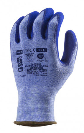 Gants EUROLITE 13L700 J13 PE bleu dble end.latex bleu T11