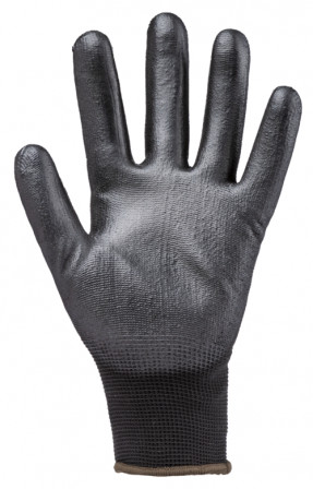 Gants EUROLITE 13P110 J13 PE noir end. PU noir T10