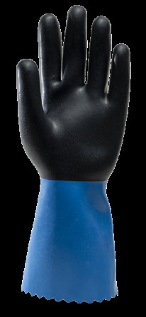 Gants EUROCHEM NE530, neoprene noir coton, 0.90mm, 35cm, T10
