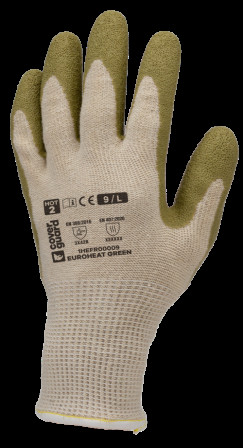 Gants EUROHEAT GREEN J13 RCS cot/PE recyclé latex T10
