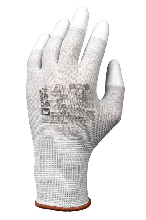 Gants EUROLITE 1EST80 J13 polyester carbon PU bout doigt T11