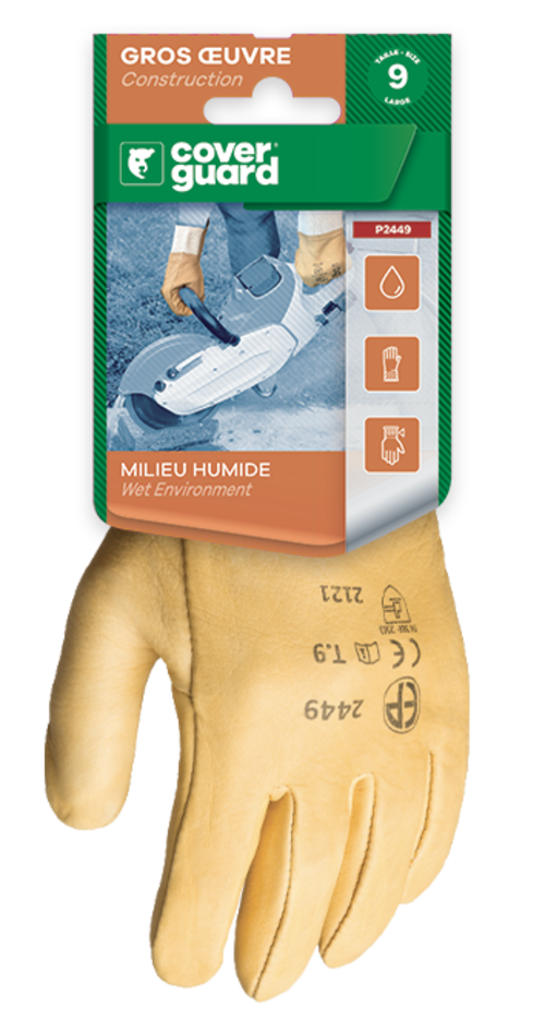 Gants EUROSTRONG 2450 fleur vach. Hydrof. Prot. Art T9
