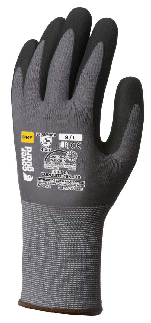 Gants EUROLITE 15N600 J15 PA end. mousse nit. T9