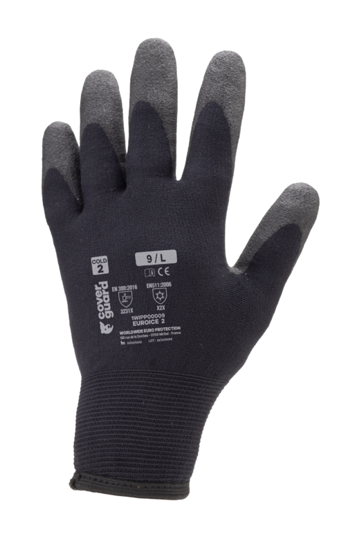 Gants EUROICE 2 - PA 2 tricots end.PVC - HPT noir T10