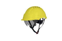 CASQUE DE SECURITE PHOENIX WIND ABS jaune HV LUNETTES TEINTE
