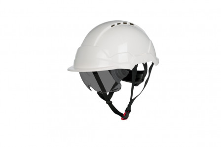 Casque de sécurité PHOENIX WIND ABS blanc LUNETTES TEINTEES