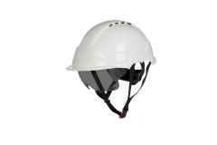Casque de sécurité PHOENIX WIND ABS blanc LUNETTES TEINTEES