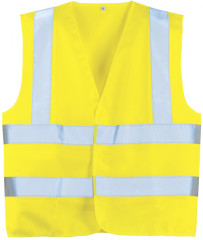 Gilet hi viz KID jaune, baudrier + double bande 8/10 ans