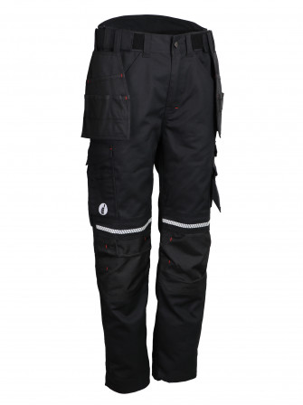 PANTALON COTON/POLY NOIR, M