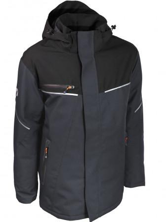 PARKA STRETCH GRIS/NOIR M