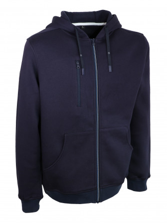 SWEATSHIRT ZIPPER BLEU, M