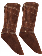GUETRE CUIR MARRON