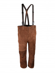 PANTALON CUIR MARRON 2XL/3XL