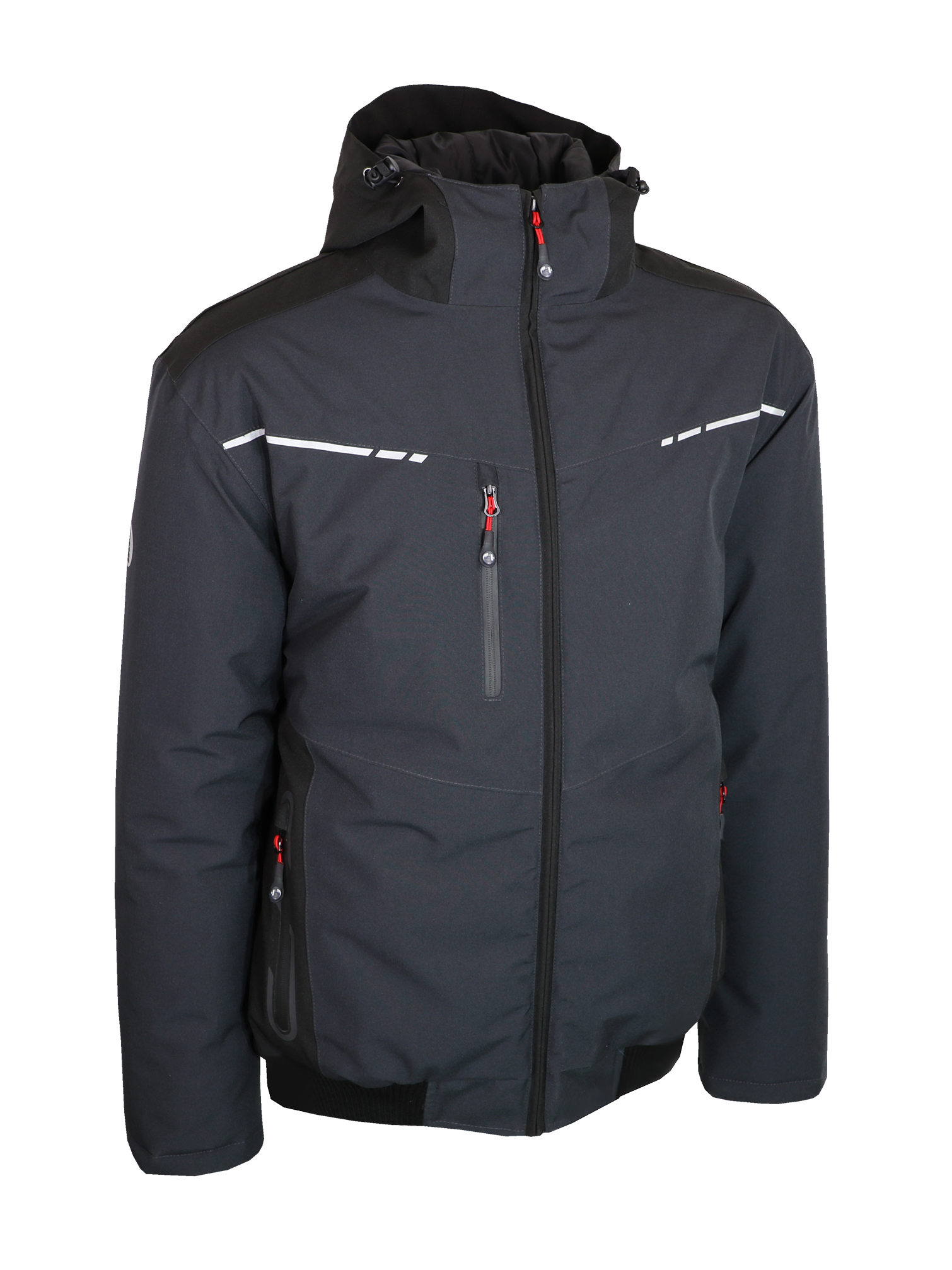 BLOUSON GRIS/NOIR M