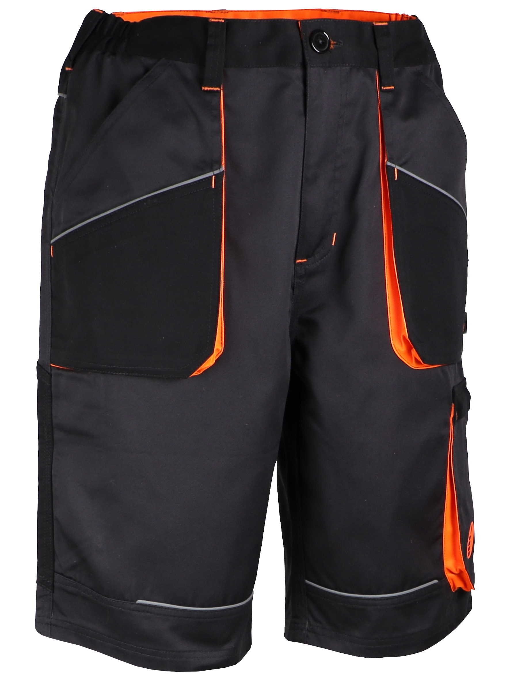 SHORT POLY/COT GRIS/ORANGE 2XL