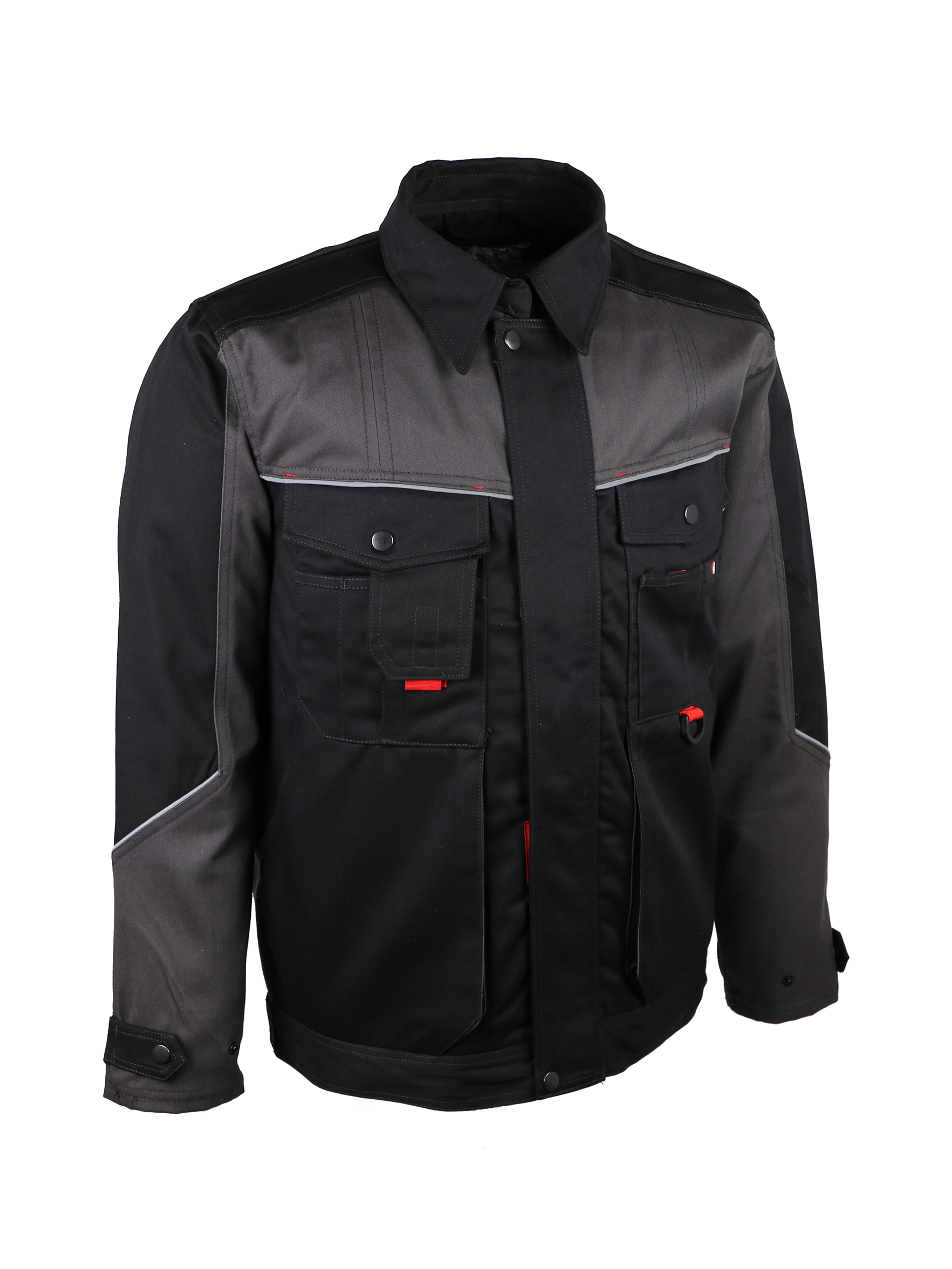 VESTE POLY/COTON NOIR/GRIS,L