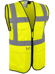 GILET HV JAUNE MULTIPOCHE, L