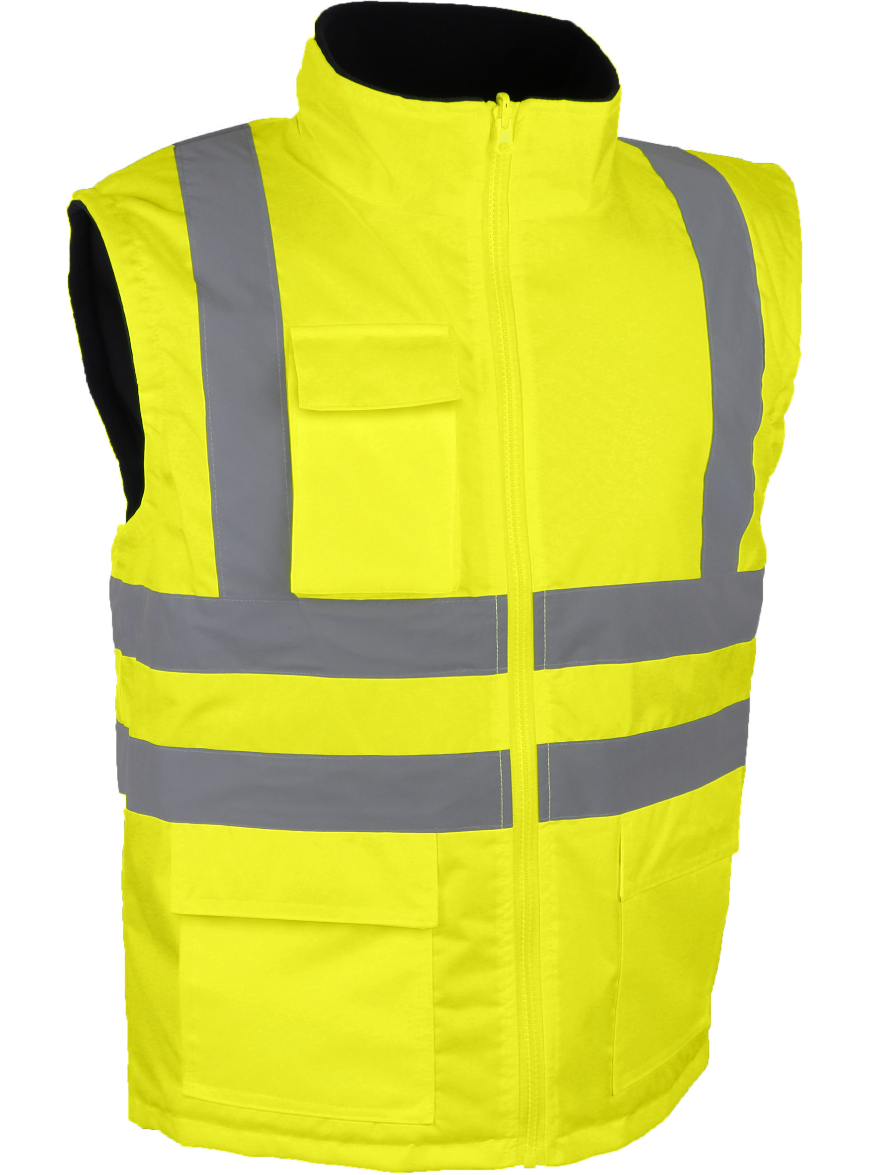 GILET HV JAUNE DOUBLE POL, L