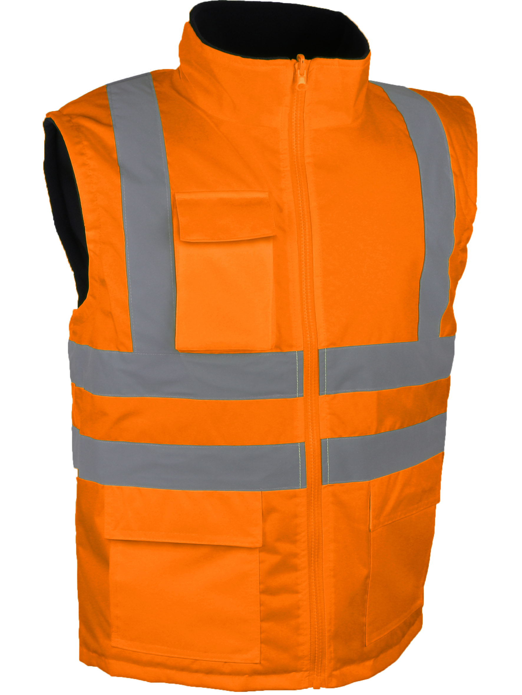 GILET HV ORANGE DOUBLE POL,2XL