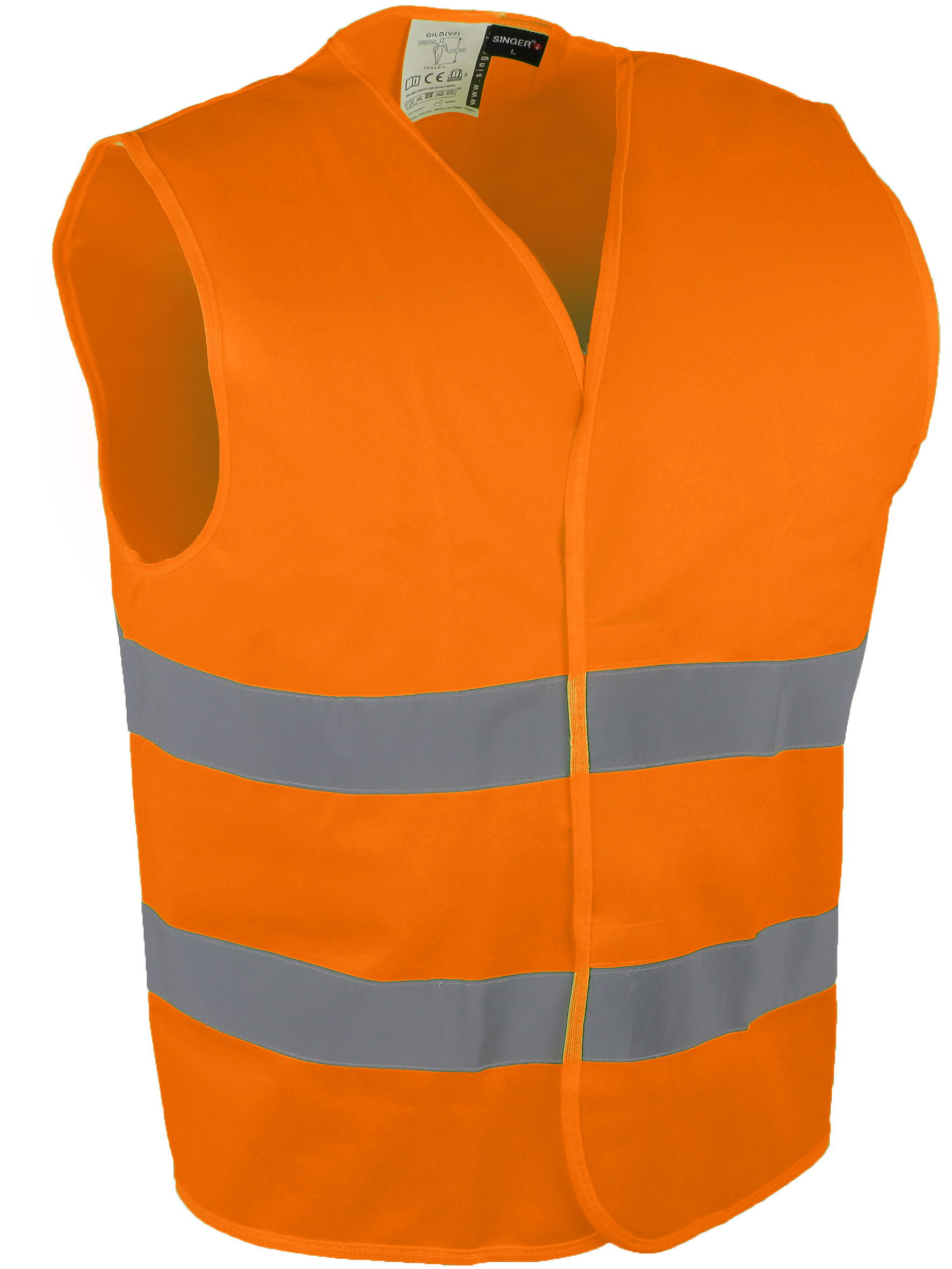 GILET HV ORANGE 2 BDES HOR 3XL