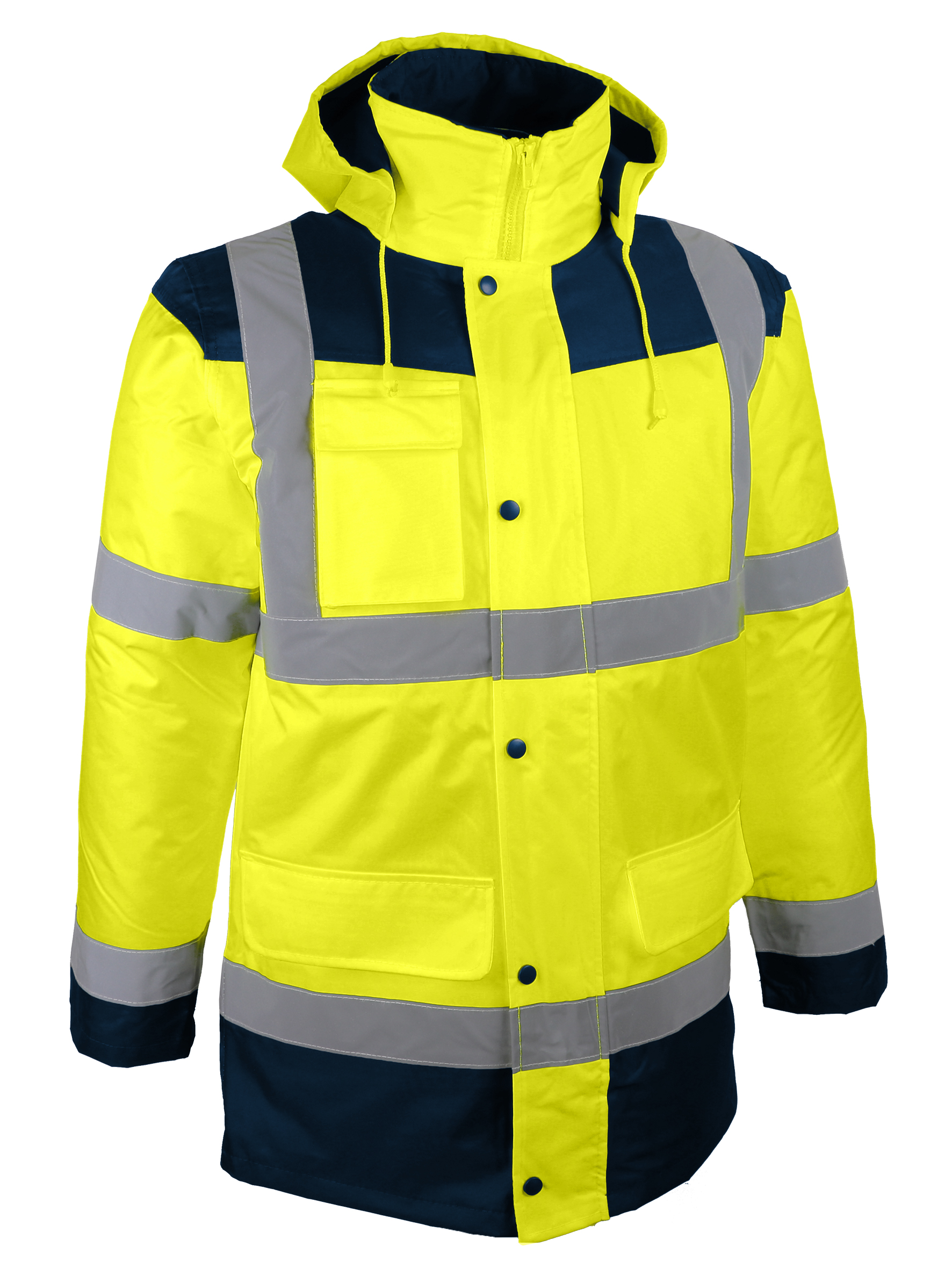 PARKA HV JAUNE 4 EN 1,L