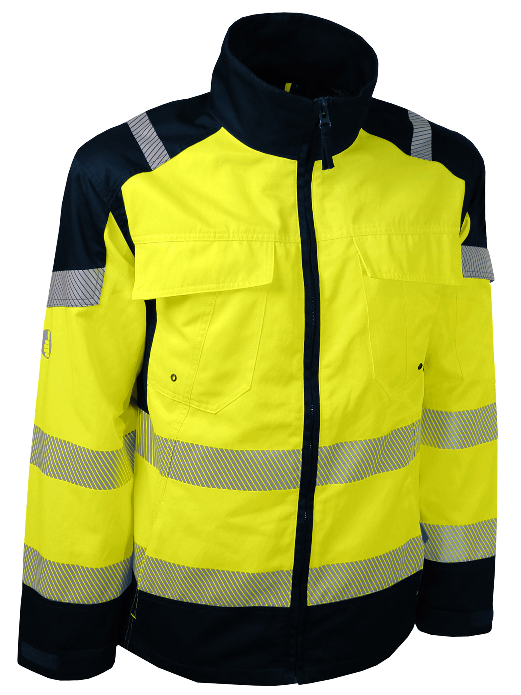 VESTE HV JAUNE/MARINE, L