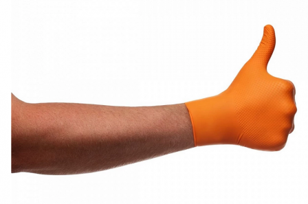 GANT NITRILE NON POUDRE ORANGE GOGRIP TAILLE XXL