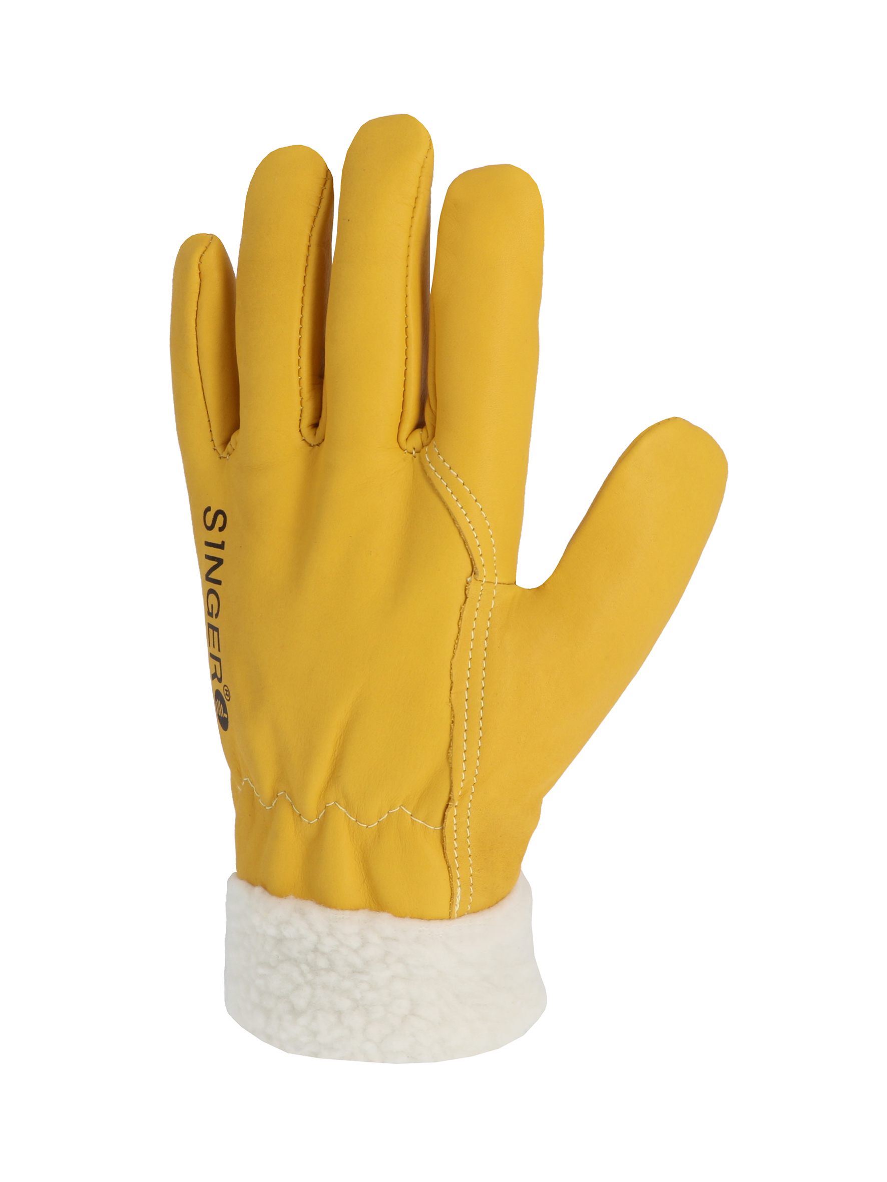 GANTS FLEUR JAUNE FOURRE ACRYL 11