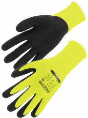 GANTS LATEX GRIS/NYLON JAUN FLUO T10